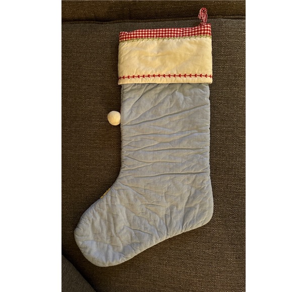Pottery Barn quilted Christmas stocking - Picture 2 of 4